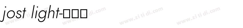 jost light字体转换